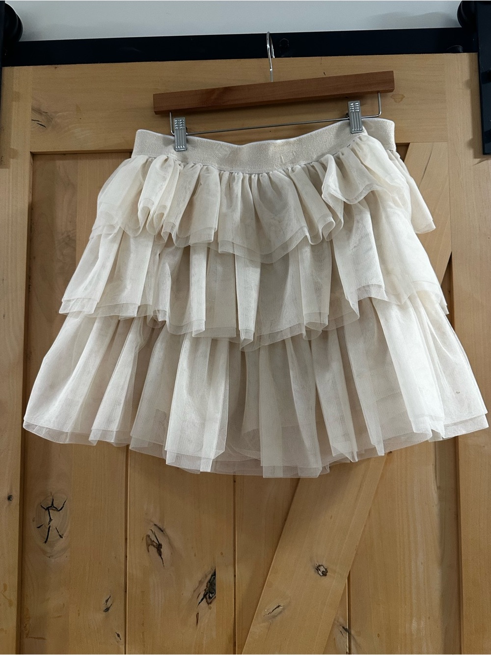 entro Cream Layered Tulle Skater Skirt